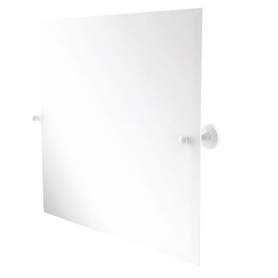 Allied Brass SG-92-WHM Sag Harbor Collection Frameless Rectangular Tilt Mirror with Beveled Edge, Matte White