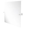 Allied Brass SG-92-WHM Sag Harbor Collection Frameless Rectangular Tilt Mirror with Beveled Edge, Matte White view 1