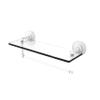 Allied Brass Prestige Regal Collection 16 Inch Glass Shelf Paper Towel Holder, Matte White view 1