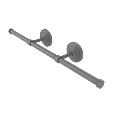 Allied Brass QN-GT-3 Que Collection Wall Mounted Horizontal Guest Towel Holder, Matte Gray