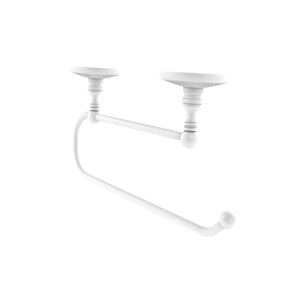 Allied Brass Prestige Monte Carlo Under Cabinet Paper Towel Holder, Matte White