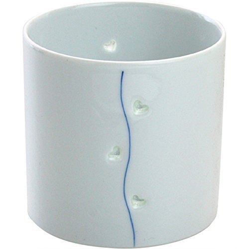 CtoC JAPAN Whiskey Glass: Arita Ware Crystal Carved Heart Line Rock Glass (Blue) Japanese Cup Porcelain/Size(cm) Diameter 3.2 x 3.1 inches (8.2 x 7.8 cm), No. 770848