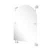 Allied Brass Prestige Skyline Collection Arched Top Frameless Rail Mounted Wall Mirror, Matte White view 1