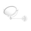 Allied Brass WM-5T/3X 8 Inch Wall Mounted 3X Magnification Make-Up Mirror, Matte White view 1