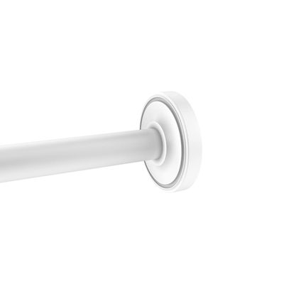 Allied Brass PR-98-WHM Prestige Regal Collection Shower Curtain Rod Brackets, Matte White