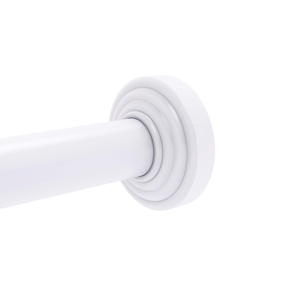 Allied Brass WP-98 Waverly Place Collection Curtain Shower Rod Bracket, Matte White