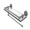 Allied Brass WP-1PT/16-GAL Waverly Place Collection Paper Towel Holder with 16 Inch Gallery Glass Shelf, Matte Gray view 1
