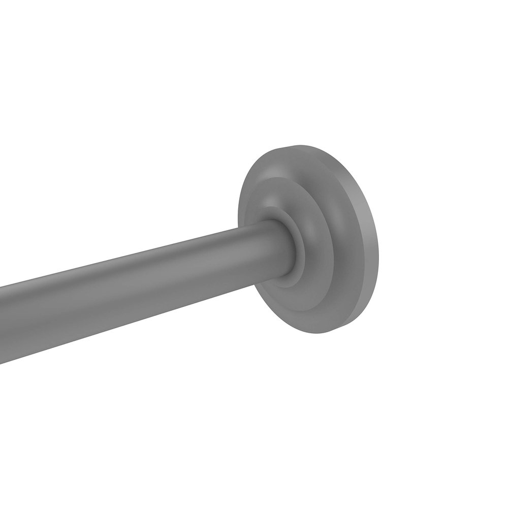 Allied Brass QN-98 Que Collection Curtain Shower Rod Bracket, Matte Gray
