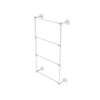 Allied Brass QN-28G-36-WHM 36 in. Que First Collection 4 Tier Ladder Towel Bar with Groovy, Matte White view 1