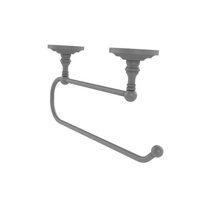 Allied Brass Prestige Que-New Under Cabinet Paper Towel Holder, Matte Gray