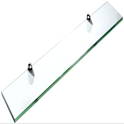 Spancraft Glass P-4.75x27-Chrome Peacock Glass Shelf, Chrome, 4.75" x 27"