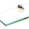 Spancraft Glass P-4.75x33-Brass Peacock Glass Shelf, Brass, 4.75" x 33" view 2