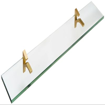 Spancraft Glass C-4.75x27-Brushed Bronze Cardinal Glass Shelf, Brushed Bronze, 4.75" x 27"