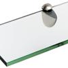 Spancraft Glass P-6x30-Brushed Steel Peacock Glass Shelf, Brushed Steel, 6" x 30" view 2