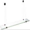 Spancraft Glass CR-4.75x18-Black Crane Glass Shelf, Black, 4.75" x 18" view 1
