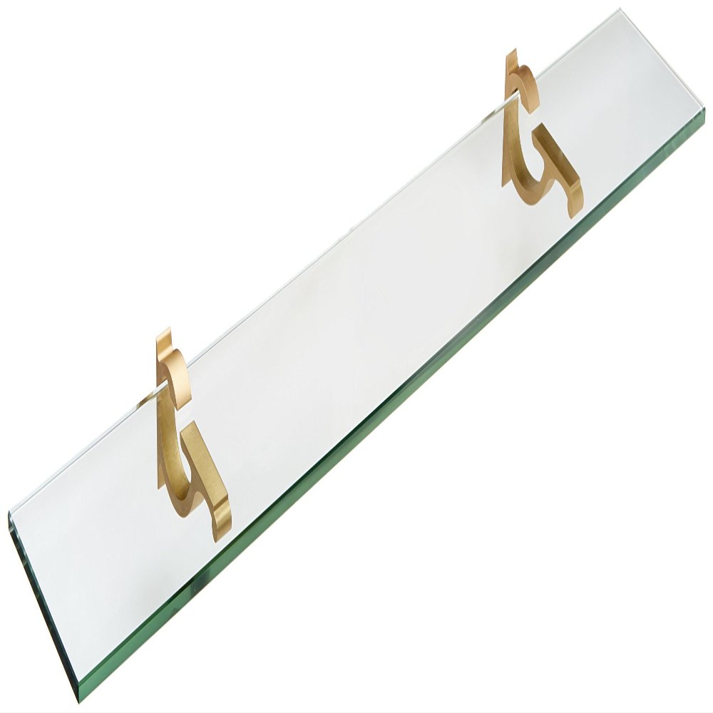 Spancraft Glass M-4.75x36-Brushed Bronze Monarch Glass Shelf, Brushed Bronze, 4.75" x 36"