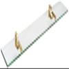 Spancraft Glass M-4.75x36-Brushed Bronze Monarch Glass Shelf, Brushed Bronze, 4.75" x 36" view 1