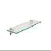 Spancraft Glass H-10x30-Brushed Steel Heron Glass Shelf, Brushed Steel, 10" x 30" view 1