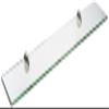 Spancraft Glass P-4.75x30-Brushed Steel Peacock Glass Shelf, Brushed Steel, 4.75" x 30" view 1
