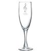 Personalized Color Printed Champagne Flute - Musical Note - Silver - 24 pack view 1