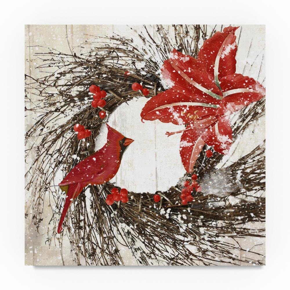 Trademark Fine Art Cardinal Christmas I by Color Bakery, 18x18-Inch
