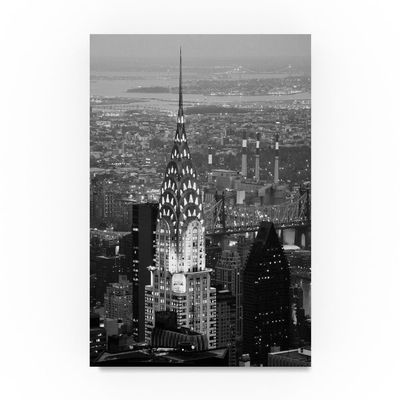 Trademark Fine Art Night Chrysler by Chris Bliss, 16x24-Inch