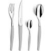 Amefa Silverware Set - 24-Piece, Satin Finish Rustic Stainless Steel Flatware - Cutlery & Utensils for Kitchen & Dining Table view 1