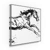 Black Scribble Horse by Sher Sester, 18x18-Inch Canvas Wall Art view 2