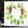 Lunarable Vine Shower Curtain, Heart Shaped Out of Grapevine Love Nature Themed Digital Art Botany Elements Print, Cloth Fabric Bathroom Decor Set with Hooks, 69" W x 70" L, Fuchsia Green view 3
