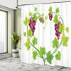 Lunarable Vine Shower Curtain, Heart Shaped Out of Grapevine Love Nature Themed Digital Art Botany Elements Print, Cloth Fabric Bathroom Decor Set with Hooks, 69" W x 70" L, Fuchsia Green view 4