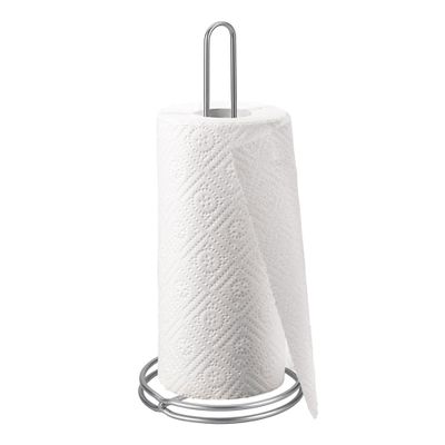 Metaltex Kitchen roll Holder, Iron Wire, Metallic Grey, 13x13x34