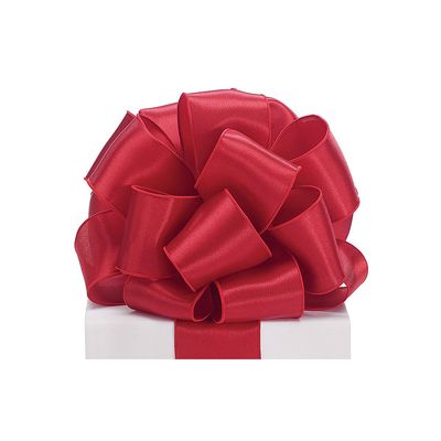 #40 DEEP RED Polyester Wired Ribbon (20 Yards)