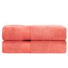 BLUENILEMILLS Zero-Twist Towel Collection, Luxurious Cotton Oversized Bath Sheet Towel, 34" x 68", 2-Pieces, Absorbent and Fast-Drying, Solid, Coral view 1