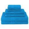 BNM Eco-Friendly Cotton Lightweight Towels For Guest Bath, Master Bathroom, Shower, Quick Dry, Adults, Kids, Home Essentials, Spa, Hotel, Sustainable Towels, Assorted Towel Set of 6, Aster Blue view 1