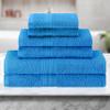 BNM Eco-Friendly Cotton Lightweight Towels For Guest Bath, Master Bathroom, Shower, Quick Dry, Adults, Kids, Home Essentials, Spa, Hotel, Sustainable Towels, Assorted Towel Set of 6, Aster Blue view 2