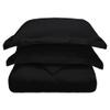 BLUENILEMILLS BNM Modal from Beechwood Ultra-Soft Duvet Cover Set, Full/Queen, Duvet Cover 90" x 92", and Pillow Shams 20" x 26", Black, 3-Pieces view 1