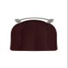 821 Catalina 30" Low Back Swivel Bar Stool with Anodized Nickel Finish and Dark Cherry Oak Seat view 4