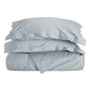 BLUENILEMILLS Egyptian Cotton Premium Duvet Cover Set, 400-Thread Count, Soft, Sateen Weave, Breathable, All-Season, Button Closure, Solid, Full/Queen, Light Blue by Blue Nile Mills view 1
