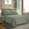 BNM Oversized Solitaire Matelasse Cotton Bedspread, Jacquard Weave, Soft and Breathable, All-Season, Cozy and Lightweight, Perfect for Master or Guest Bedroom, Matching Pillow Shams, Sage, Twin view 1