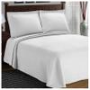BNM Oversized Solitaire Matelasse Cotton Bedspread, Jacquard Weave, Soft and Breathable, All-Season, Cozy and Lightweight, Perfect for Master or Guest Bedroom, Matching Pillow Shams, White, Full view 4