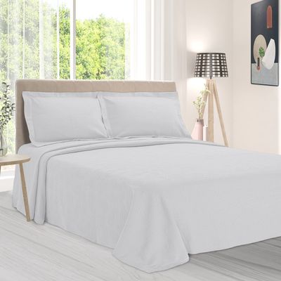BNM Oversized Paisley Matelasse Cotton Bedspread, Jacquard Weave, Soft and Breathable, All-Season, Cozy and Lightweight, Perfect for Master or Guest Bedroom, Matching Pillow Shams, White, Full