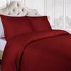 Blue Nile Mills 300 Thread Count Egyptian Cotton Striped Duvet Cover Set, Plush Luxury Bed Decor, Light Weight Bedding, Includes 1 Duvet Cover, 2 Pillow Shams, King/ California King, Burgundy view 1