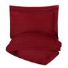 Blue Nile Mills 300 Thread Count Egyptian Cotton Striped Duvet Cover Set, Plush Luxury Bed Decor, Light Weight Bedding, Includes 1 Duvet Cover, 2 Pillow Shams, King/ California King, Burgundy view 2