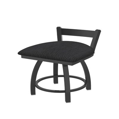 821 Catalina 18" Low Back Swivel Vanity Stool with Pewter Finish and Graph Anchor Seat