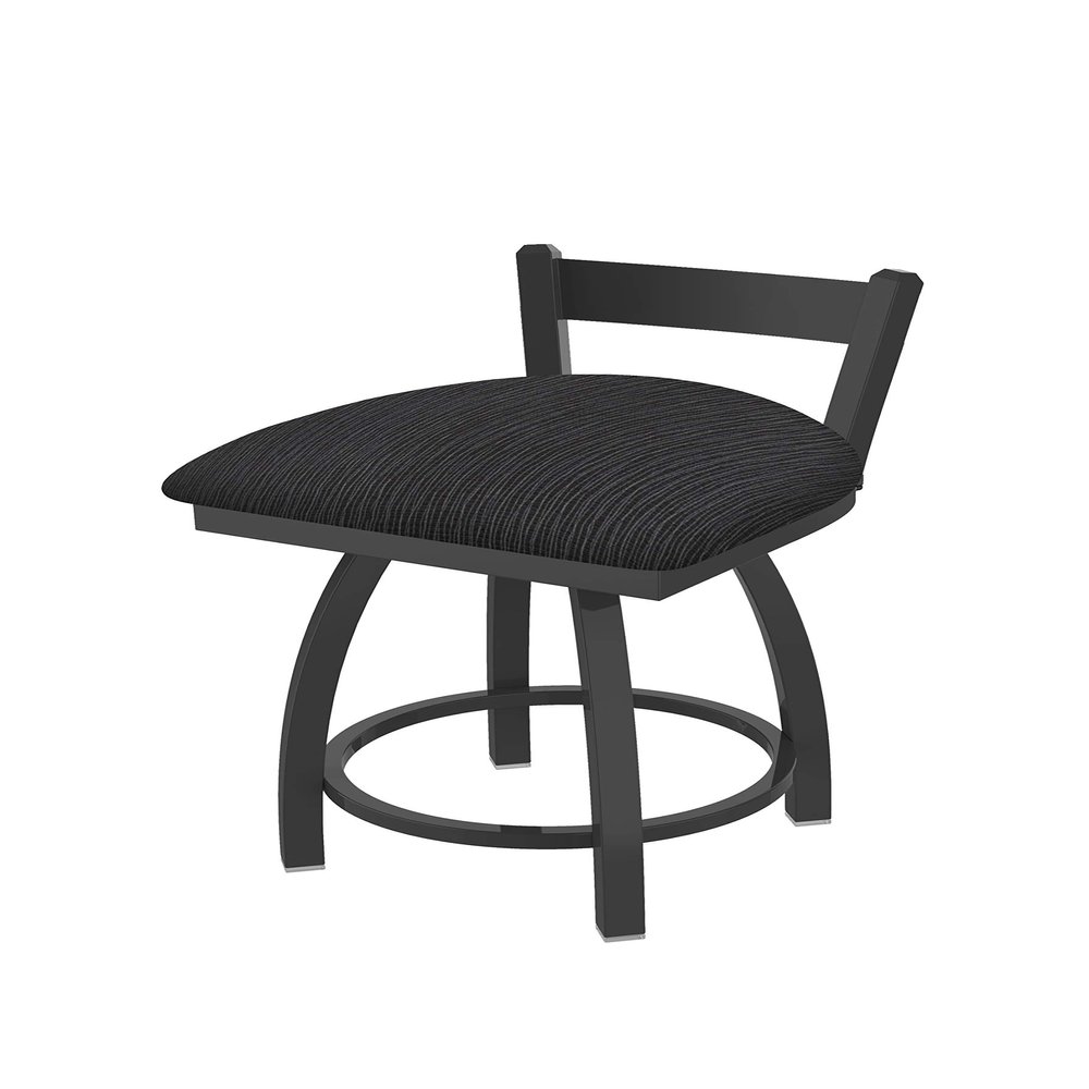 821 Catalina 18" Low Back Swivel Vanity Stool with Pewter Finish and Graph Anchor Seat