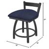 821 Catalina 18" Low Back Swivel Vanity Stool with Pewter Finish and Graph Anchor Seat view 2