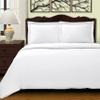 BLUENILEMILLS Egyptian Cotton Premium Duvet Cover Set, 400-Thread Count, Sateen Weave, Solid, Full/Queen, White by Blue Nile Mills view 1