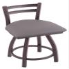 411 Jackie Low Back 18" Swivel Vanity Stool with Pewter Finish and Canter Storm Seat view 1