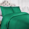 BLUENILEMILLS Blue Nile Mills 300 Thread Count Egyptian Cotton Striped Duvet Cover Set, Plush Luxury Bed Decor, Light Weight Bedding, Includes 1 Duvet Cover, 2 Pillow Shams, Full/Queen, Hunter Green view 1
