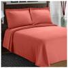 BNM Oversized Solitaire Matelasse Cotton Bedspread, Jacquard Weave, Soft and Breathable, All-Season, Cozy and Lightweight, Perfect for Master or Guest Bedroom, Matching Pillow Shams, Coral, Full view 1